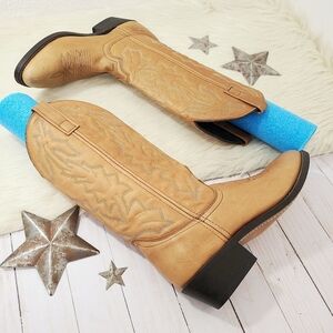 Laredo Men's Jacksonville Collection Western Boot Walnut Deertan tan size 7.5